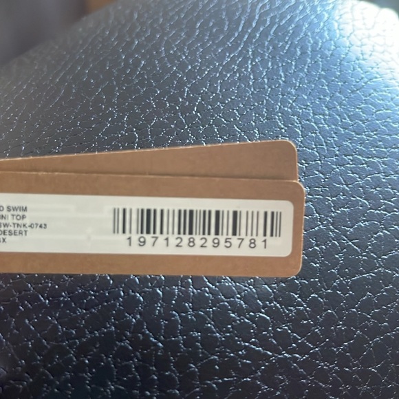 SKIMS 4X Two piece set! Swim tank bikini top and mid waist bottom Color: Desert - Picture 3 of 3